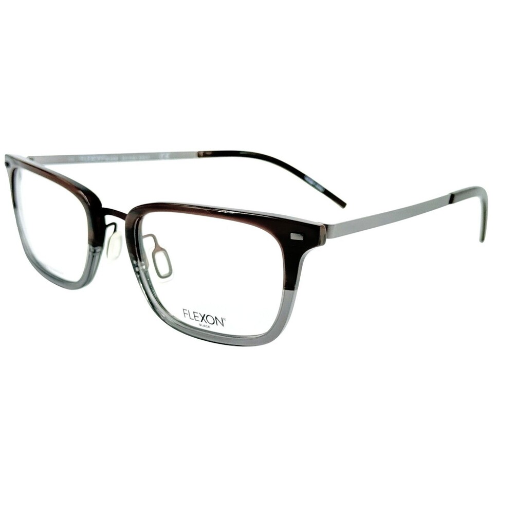 Flexon B2021 Mens Plastic Eyeglass Frame 221 Brown Horn 54-20 Memory Metal